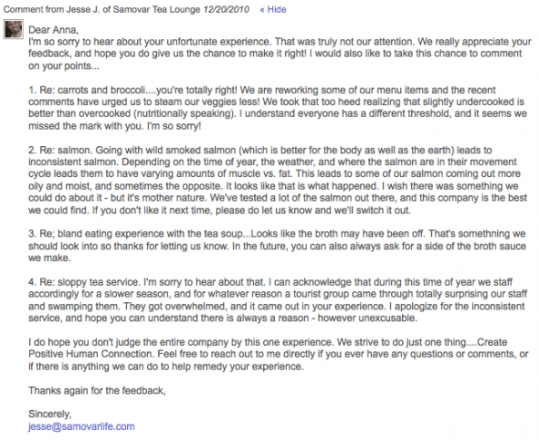 How to deal with bad online reviews